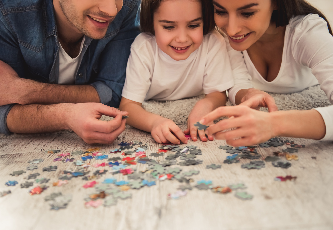 Happy young family